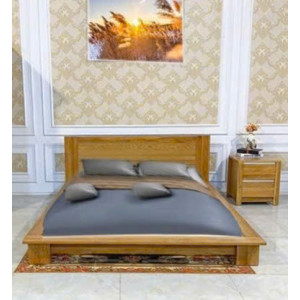 Giường Nhật 01 - Nệm 1m6 x 2m : Giường Ngủ Gỗ Sồi - Kiểu Bệt